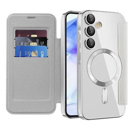 Puzdro na knihu Techsuit SmartMag pre Samsung Galaxy A55 5G šedé