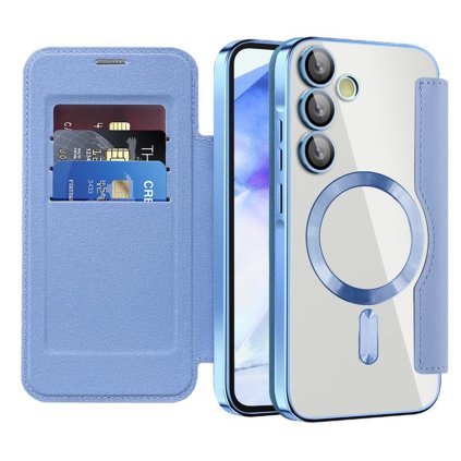Puzdro na knihu Techsuit SmartMag pre Samsung Galaxy A55 5G svetlomodré