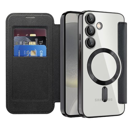 Puzdro na knihu Techsuit SmartMag pre Samsung Galaxy S24 čierne