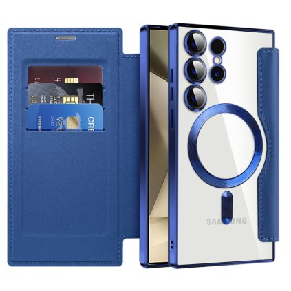 Puzdro na knihu Techsuit SmartMag pre Samsung Galaxy S24 Ultra modré