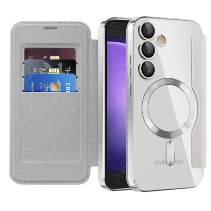 Puzdro na knihu Techsuit SmartMag pre Samsung Galaxy S23 FE sivé