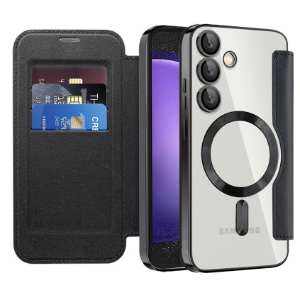 Puzdro na knihu Techsuit SmartMag pre Samsung Galaxy S23 FE čierne