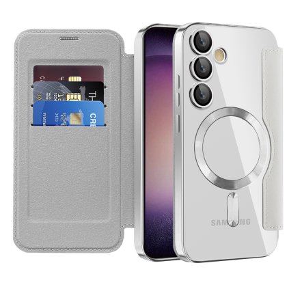 Techsuit SmartMag knižkové puzdro Samsung Galaxy S23 sivé