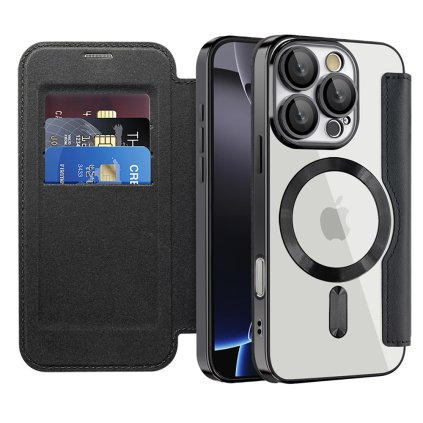 Puzdro na knihu Techsuit SmartMag pre iPhone 16 Pro Max čierne