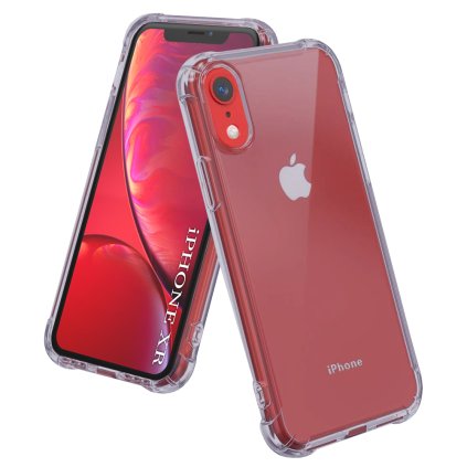Techsuit Shockproof priehľadné silikónové puzdro iPhone XR dymovo čierne