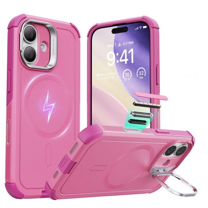 ESR Cyber Armor Kickstand puzdro pre iPhone 17 ružová