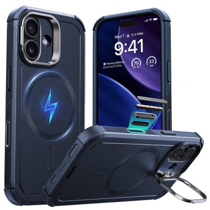 ESR Cyber Armor Kickstand puzdro pre iPhone 17 modrá