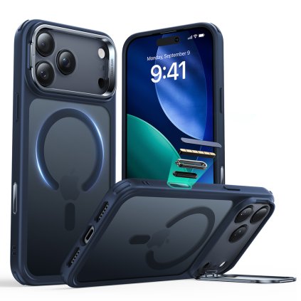 ESR Classic Hybrid HaloLock Kickstand puzdro iPhone 17 Pro matná modrá