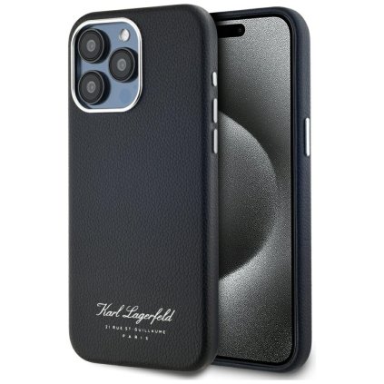 Karl Lagerfeld Hardcase Leather iPhone 15 Pro Hotel RSG ružová
