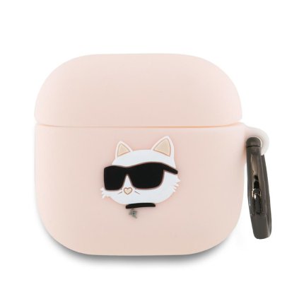 Karl Lagerfeld Silicone Choupette Head 3D Apple AirPods 4 ružová