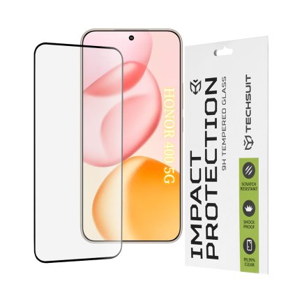 Ochranné sklo Techsuit 111D Full Cover Full Glue Honor 400 čierne