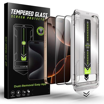 Techsuit TitanGlass FullCover 2 kusy iPhone 15 iPhone 16 čierna