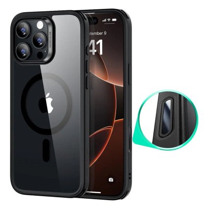 ESR Classic Hybrid HaloLock pre iPhone 16 Pro čierna priehľadná