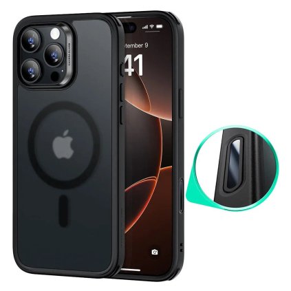 ESR Classic Hybrid HaloLock pre iPhone 16 Pro Čierna s mrazivým efektom