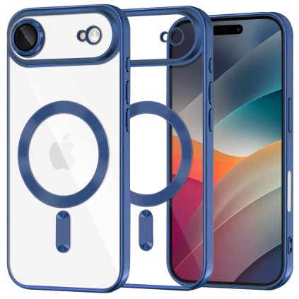 Techsuit Luxury Crystal MagSafe Puzdro iPhone 17 Air tmavomodrá