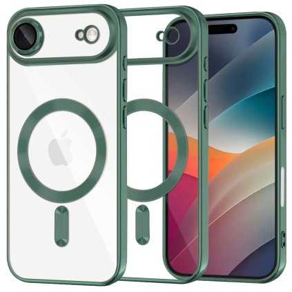 Techsuit Luxury Crystal MagSafe pre iPhone 17 Air v tmavozelenej
