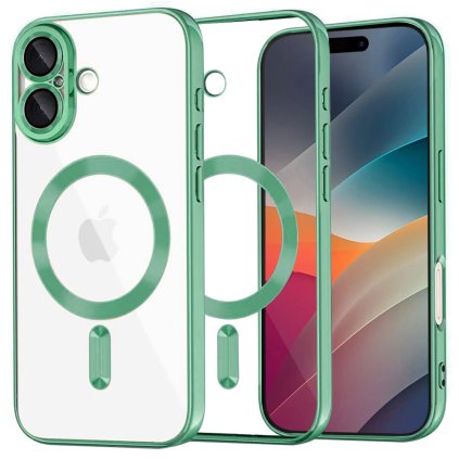 Techsuit Luxury Crystal MagSafe pre iPhone 17 svetlozelené puzdro