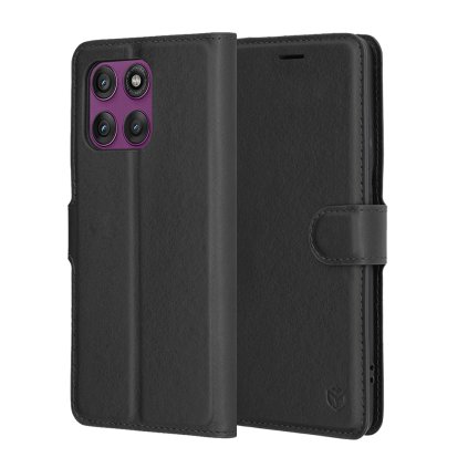 Puzdro Techsuit Leather Folio pre Motorola Edge 60 Pro čierne