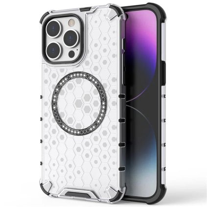 Techsuit HoneyComb Shield MagSafe pre iPhone 14 Pro biely