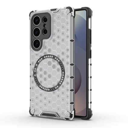 Techsuit HoneyComb Shield MagSafe pre Samsung Galaxy S25 Ultra biely