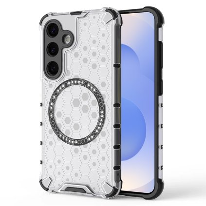 Techsuit HoneyComb Shield MagSafe pre Samsung Galaxy S25 biely