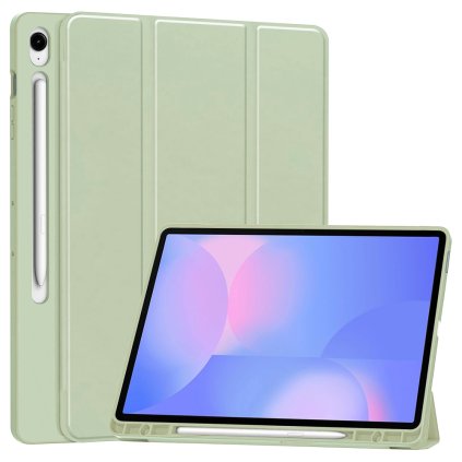 Puzdro Techsuit Flex Trifold s držiakom na ceruzku pre Samsung Galaxy Tab S10 FE Plus matcha zelená
