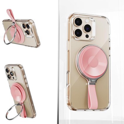 ESR Suction Phone Mount HaloLock Držiak na telefón na zrkadlo ružový