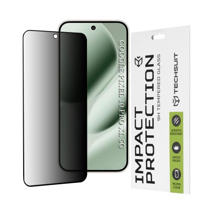 Ochranné sklo Techsuit 111D Privacy Full Glue pre Google Pixel 10 Pro XL čierne