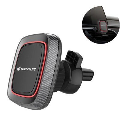 Techsuit Car Holder MagGrip S5 Držiak do auta na vetraciu mriežku čierny červený