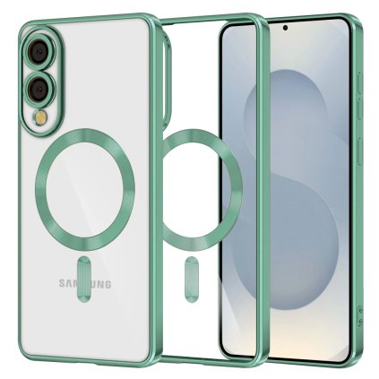 Techsuit Luxury Crystal MagSafe pre Samsung Galaxy S25 Edge svetlozelené puzdro