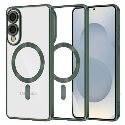 Techsuit Luxury Crystal MagSafe pre Samsung Galaxy S25 Edge v tmavozelenej