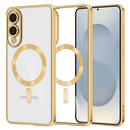 Techsuit Luxury Crystal MagSafe pre Samsung Galaxy S25 Edge zlaté puzdro