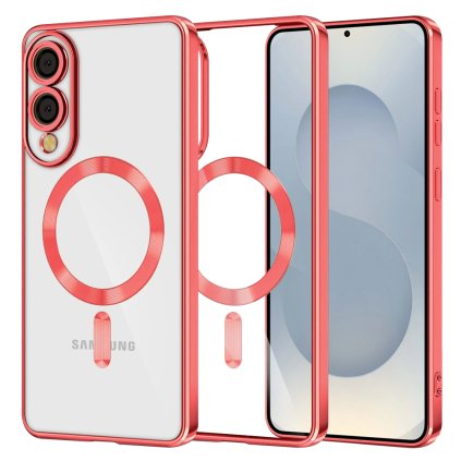 Techsuit Luxury Crystal MagSafe pre Samsung Galaxy S25 Edge červené puzdro