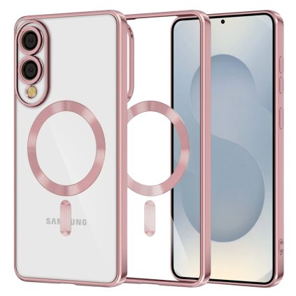 Techsuit Luxury Crystal MagSafe pre Samsung Galaxy S25 Edge ružové puzdro