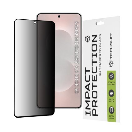 Ochranné sklo Techsuit 111D Privacy Full Glue pre Samsung Galaxy S25 Edge čierne