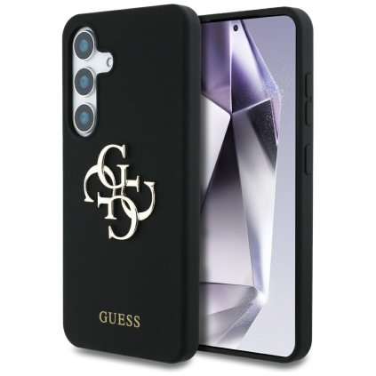 Guess Silicone 4G Big Metal Logo puzdro Samsung Galaxy S25 čierne