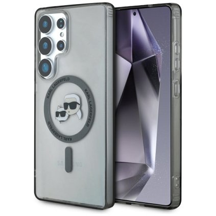 Karl Lagerfeld IML MagSafe Samsung Galaxy S25 Ultra Kov Karl a Choupette Head Puzdro