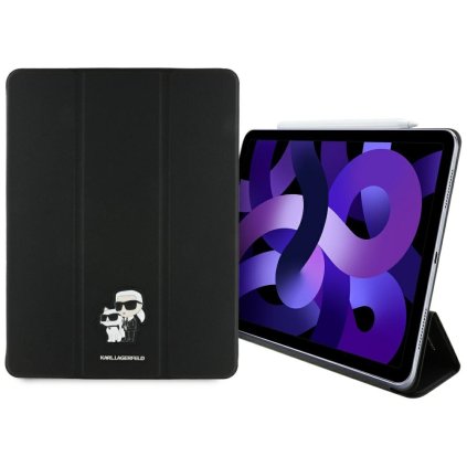 Karl Lagerfeld Saffiano Magnetic Karl a Choupette iPad Air 13 2024 2025 čierne puzdro