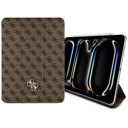 Guess Magnetic 4G Big Logo puzdro iPad Pro 11 2024 2025 hnedé