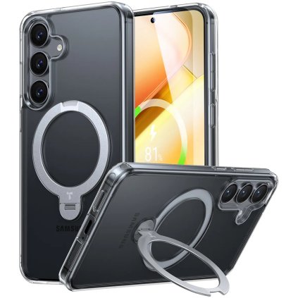 Torras Ostand Spin MagSafe Series Samsung Galaxy S25 Plus priehľadné puzdro