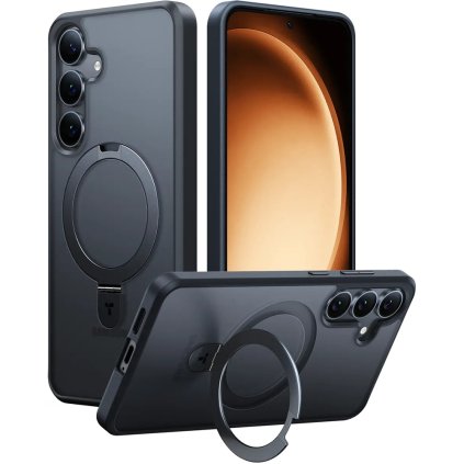 Torras Ostand MagSafe Series pre Samsung Galaxy S25 čierne puzdro