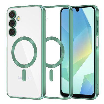 Techsuit Luxury Crystal MagSafe pre Samsung Galaxy A16 4G A16 5G svetlozelené puzdro