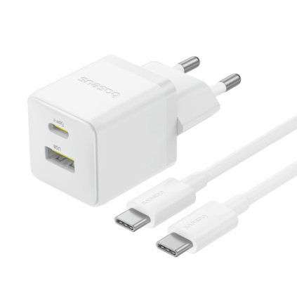 Nástenná nabíjačka Baseus Palm 30W USB USB C mesačná biela s káblom Type C