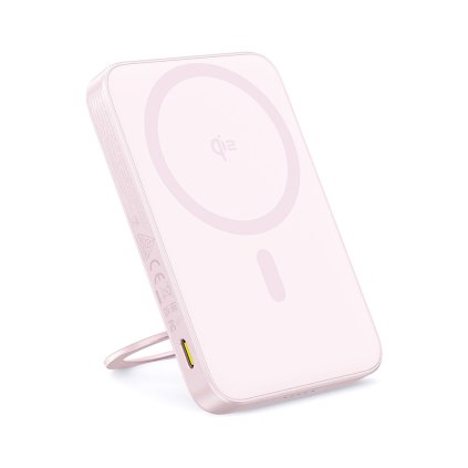 Baseus Power Bank PicoGo 20W 5000mAh s otočným stojanom ružová