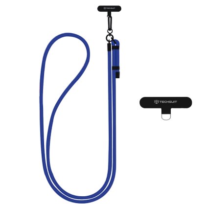 Techsuit Rope Crossbody Strap RCS1 43 pre telefóny karabína nylon nastaviteľný oceánovo modrá