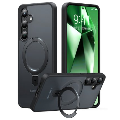 Torras Ostand MagSafe Series pre Samsung Galaxy S24 Plus čierne puzdro