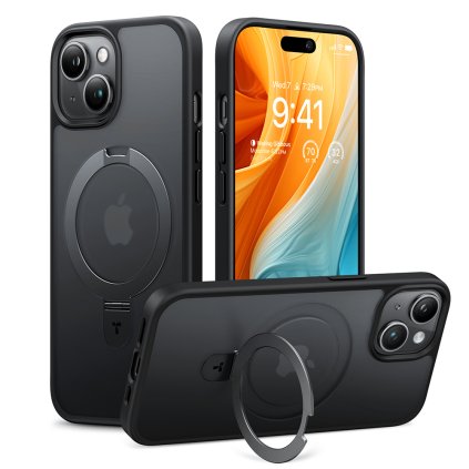 Torras Ostand MagSafe Series iPhone 15 čierne puzdro