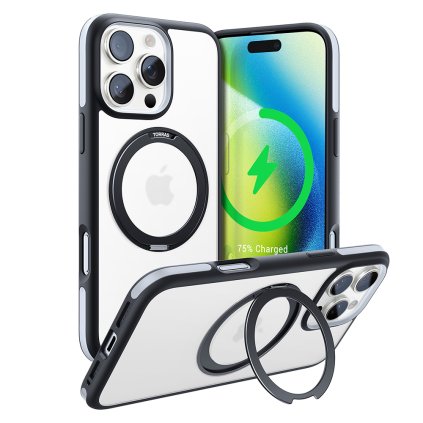 Torras Ostand R Fusion MagSafe Series pre iPhone 16 Pro Max čierne puzdro
