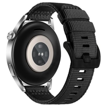 Techsuit remienok 20mm Samsung Galaxy Watch 4 5 Active 2 Huawei Watch GT 3 GT 3 Pro obsidiánovo čierna