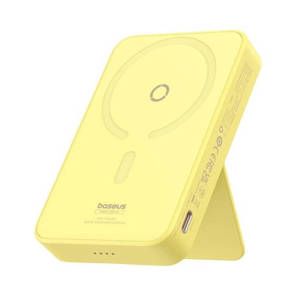 Baseus Power Bank MagPro Magnetické USB C 5000mAh 20W MagSafe kábel Type C 3A 30cm žltá